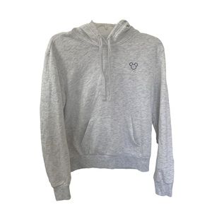 H&M + Disney Mickey Mouse Grey Hoodie Sweatshirt Women’s Size Small